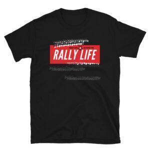 Motor Addicts Car and Bike Enthusiasts Rally Life T-Shirt with tire marks