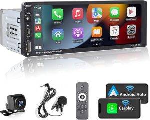Car Stereo,Compatible with Wireless Apple CarPlay Android Auto, Touchscreen, Mirror Link, Backup Camera